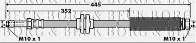 BORG & BECK bbh7360 -  Тормозной шланг